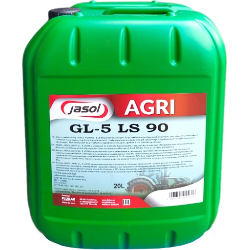 Масло трансмиссионное jasol agri gl-5 ls 90 20л.