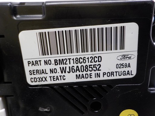 FORD S-MAX and MK1 PANEL switch of the air conditioning BM2T18C612CD
