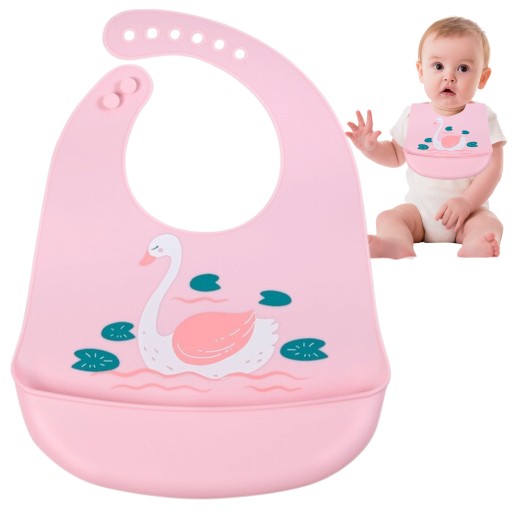 Нагрудник Simed силіконовий Відтінки рожевого