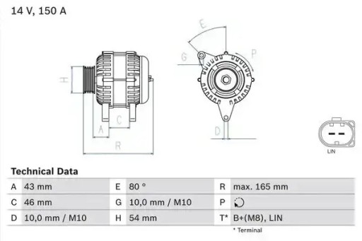 Генератор 0 986 047 960 bosch ford galaxy s-max i