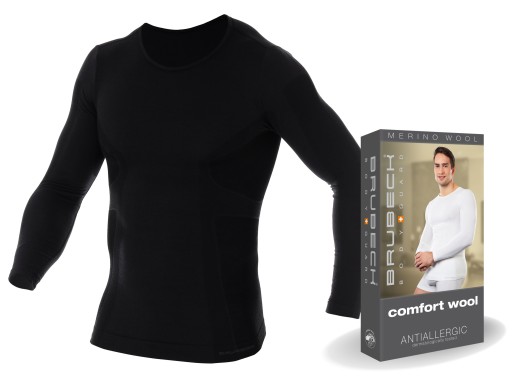 Футболка з довгим рукавом Brubeck LS11600 чорна с