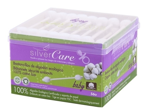 Masmi Silver Care patyczki higieniczne do uszu z bawełny dla dzieci 56 szt