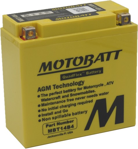 Акумулятор MOTOBATT MBT14B4 12V 13AH YT14B-BS