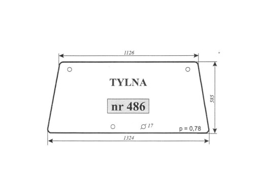 ЗАДНЄ СКЛО URSUS 3512 486