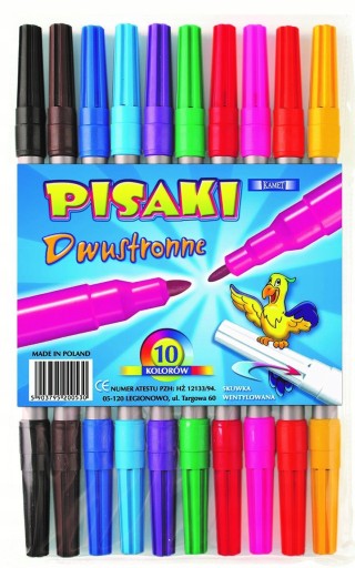 PISAKI 10 KOLORÓW DWUSTRONNE KAMET