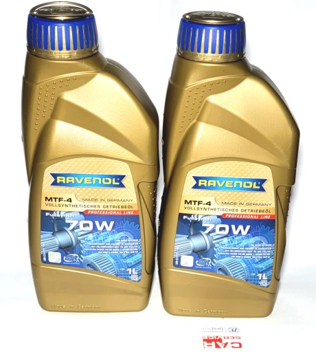 1221113-001 - 2x 1л ravenol rav mtf-4 70w трансмісійне масло для коробки передач kia hyundai