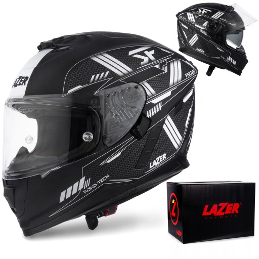 Kask integralny motocyklowy Lazer Rafale Evo Roadtech czarny biały M