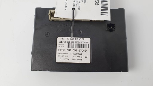 module of the air conditioning A2218704192 MERCEDES S - KLASA W221