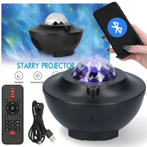Лампа Star Projector Star LED Нічник Подарунок чорний
