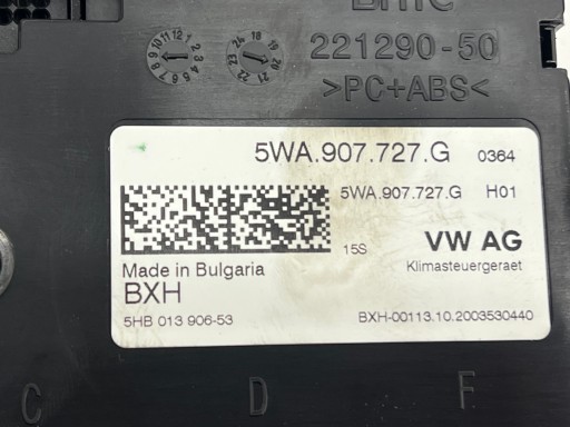 SEAT LEON IV 5F FR 2020r control unit module of the air conditioning 5WA907727G