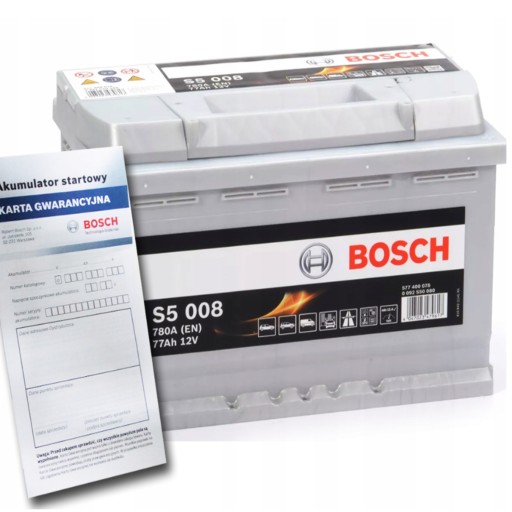 АКУМУЛЯТОР BOSCH SILVER S5 77 AH 780A POWERFRAME зображення 1