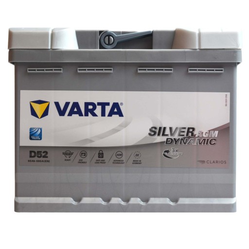 Varta Silver AGM D52 12V 60Ah 680a старт-стоп