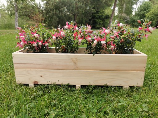 drewniana doniczka na kwiaty 50x15x15 NA PARAPET 12239712671 - Allegro.pl