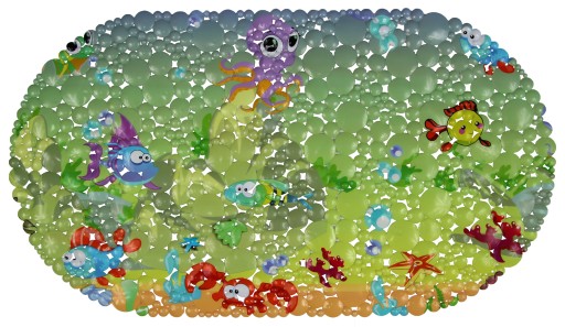 Нековзкий килимок JIAERMEI 66 см х 34 см різнокольоровий