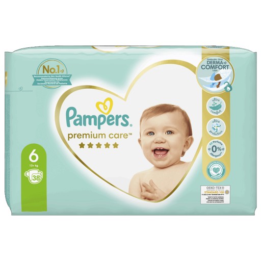 Підгузки Pampers Premium Care 6 розмір 13-18 кг 38 шт.