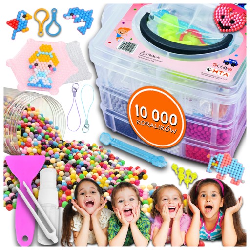💎 MEGA OKAZJA! Koraliki Wodne 10000 szt. XXL Kuferek Magic Beads XL – Pełny Zestaw!