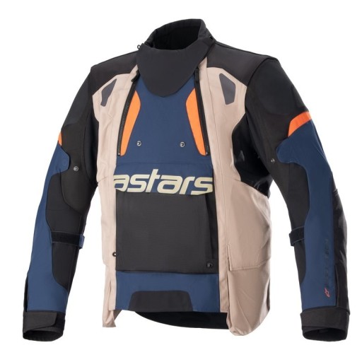 ТЕКСТИЛЬНАЯ КУРТКА ALPINESTARS HALO DRYSTAR ТЕМНО-СИНЯЯ ТЕМНО-ХАКИ ПЛАМЯ ORA (L)