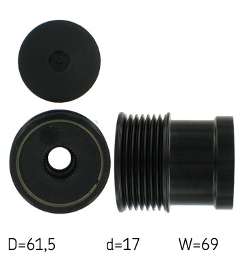 03405 - Шкив генератора skf ford transit 2.4tdci 00-