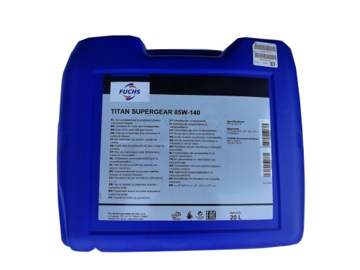 FUCHS TITAN SUPERGEAR OIL 85W-140 20л.
