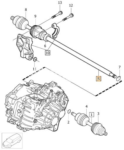 36012422 - VOLVO XC60 правое polos kpl manual 2.4 D 2.0 D OE 360