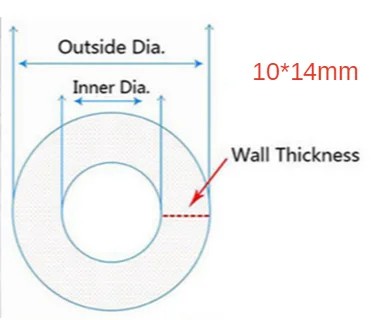 5714652993522 - Стиль 10x14 мм 5-метрова харчова силіконова трубка