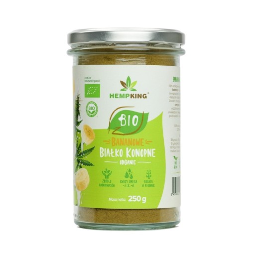 Białko konopne organiczne z bananem BIO 250g HEMPKING