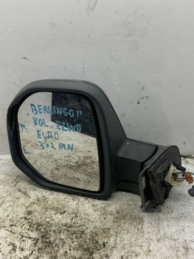 mirror exterior left 5 PIN CITROEN BERLINGO II colour EZWD