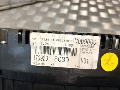 dials PREDKOSCIOMIERZ SKODA OCTAVIA II 2 LIFT FL 1.9 TDI 1Z0920803D