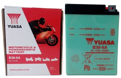 Акумулятор YUASA B38-6A 6V 14Ah