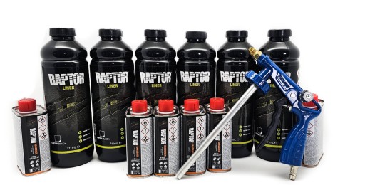 RAPTOR U-POL ЧЕРНЫЙ ЦВЕТ ЗАЩИТНЫЙ АГЕНТ 6 КОМПЛЕКТОВ + БЕСПЛАТНО ПИСТОЛЕТ