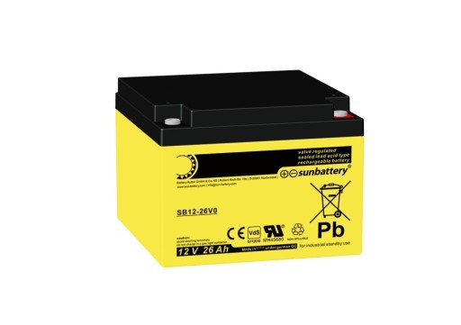 Аккумулятор 12v 26ah sb 12-26v0 солнечная батарея agm vds