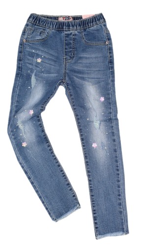 Spodnie dziewczęce jeans wąskie nogawki 146-152