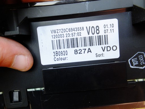 dials vw passat b5 1,9 tdi lift 3B0920827A
