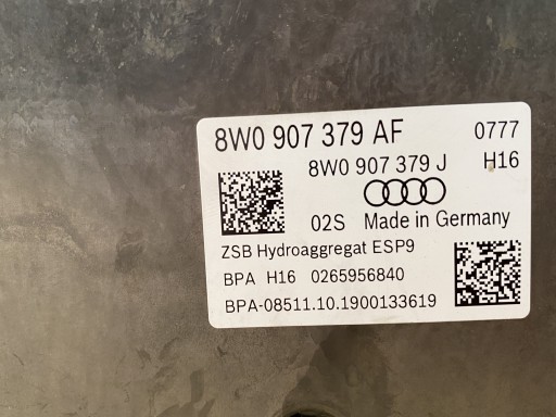 AUDI A4 A5 8W B9 Centralina Servofreno ABS 8W0907379AF