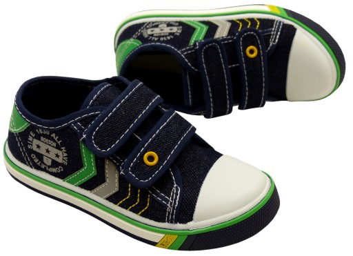 Кросівки дитячі Badox Кеди на липучці шкіряна устілка 34 розмір сині