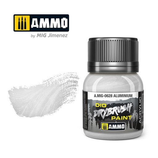 Farba Ammo by Mig: DIO Drybrush - Aluminium