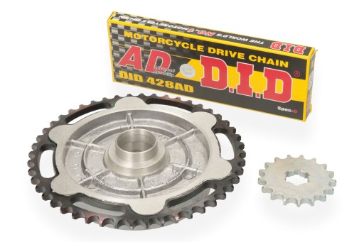 85629 - JAWA TS 350 CZ ЦЕПЬ DID ЗВЕЗДОЧКА ПЕРЕДНИЙ ЗАДНИЙ ПРИВОД
