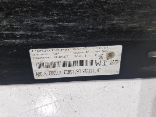 BMW E90 E91 LCI cap moulding threshold right SCHWARZ II