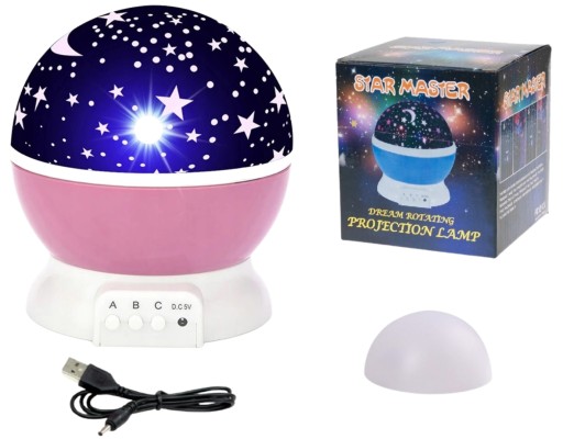 Лампа для проектора НІЧНИК РОТАЦІЙНИЙ ПРОЕКТОР ЗІРОК різнокольоровий