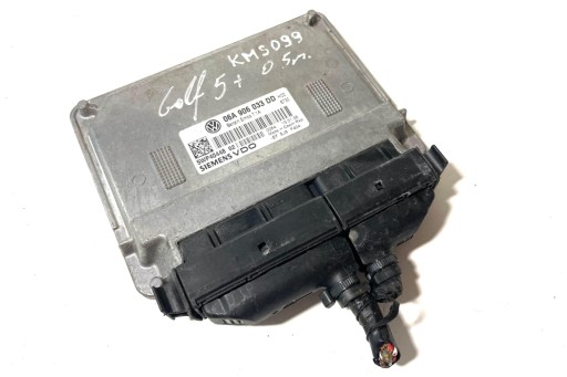 Эбу компьютера двигателя vw golf plus (5m1, 521) 06a906033dd 1.6л бензин 75квт