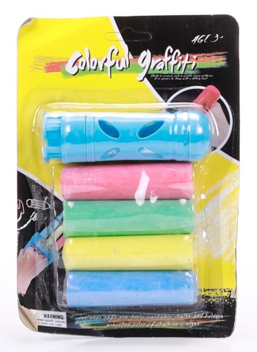 ТОВСТИЙ КОЛЬОРОВИЙ КРЕДЯНИЙ БІГУН 4ШТ. ЗОВНІШНЯ РУЧКА