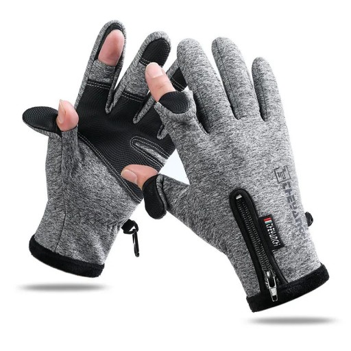 Waterproof Winter Fishing Gloves 2 Finger Flip Win 14502686131 