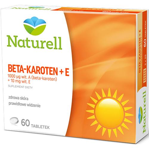 Naturell Beta-karotén + E provitamín A na opaľovanie 60 tabliet