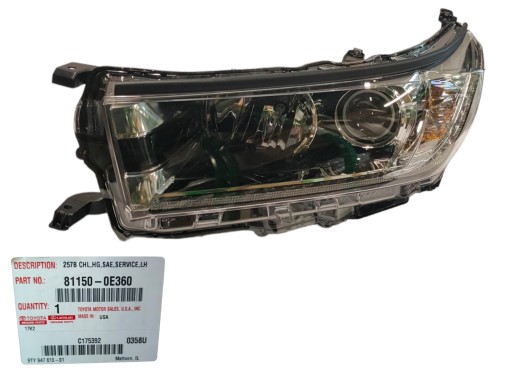 ФАРА ПЕРЕДНЯЯ ЛЕВАЯ TOYOTA HIGHLANDER 81150-0E360