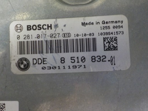 BMW 3 (E90) computer control unit 0281017027 8510832