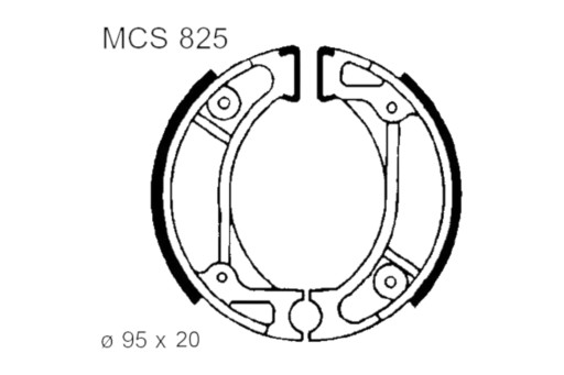 MCS825 - Гальмівні колодки TRW Lucas MCS 825