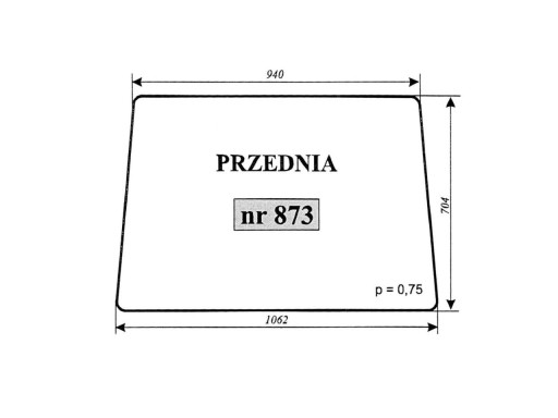 ЛОБОВЕ СКЛО MASSEY FERGUSON 873
