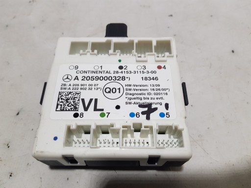 module door control unit MERCEDES W205 2059000328