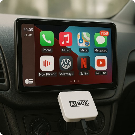 BEZPRZEWODOWY APPLE CARPLAY ANDROID AUTO NETFLIX YOUTUBE ADAPTER