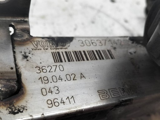 exhaust gas cooler 30637142 2.4 D Volvo S60 and (2000-2009)